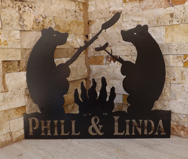 Campfire Metal Sign Personalized Home Decor camping Sign Etsy