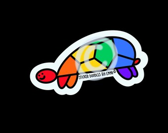 Rainbow Turtle Sticker