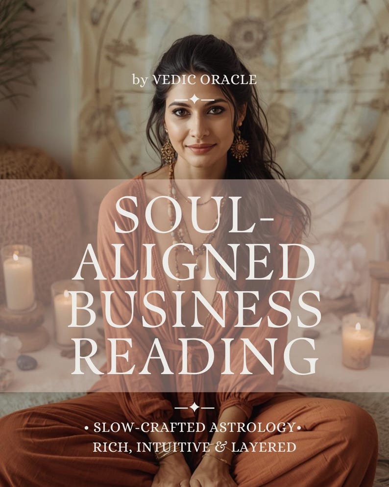 Soul-Aligned Business Psychic Birth Chart Medium Psychic • Vedic Astrology for Creatives & Spiritual Entrepreneurs | Purpose, Branding | PDF image 1