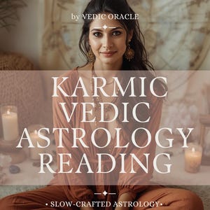 Karmic Vedic Astrology Reading: Past Life Echoes, Soul Lessons & Your Sacred Path, PDF digital delivery