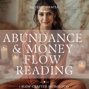 Lettura del tema natale psichico dell'astrologia vedica: guida all'abbondanza e al flusso di denaro / sigillo personalizzato + rituale di attivazione di Vedic Oracle PDF