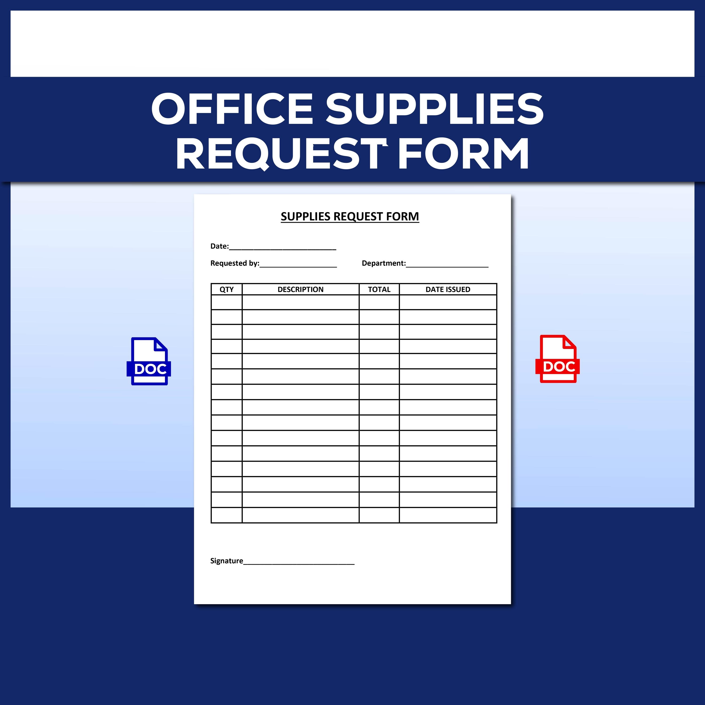 Office Supplies Request Form - Etsy