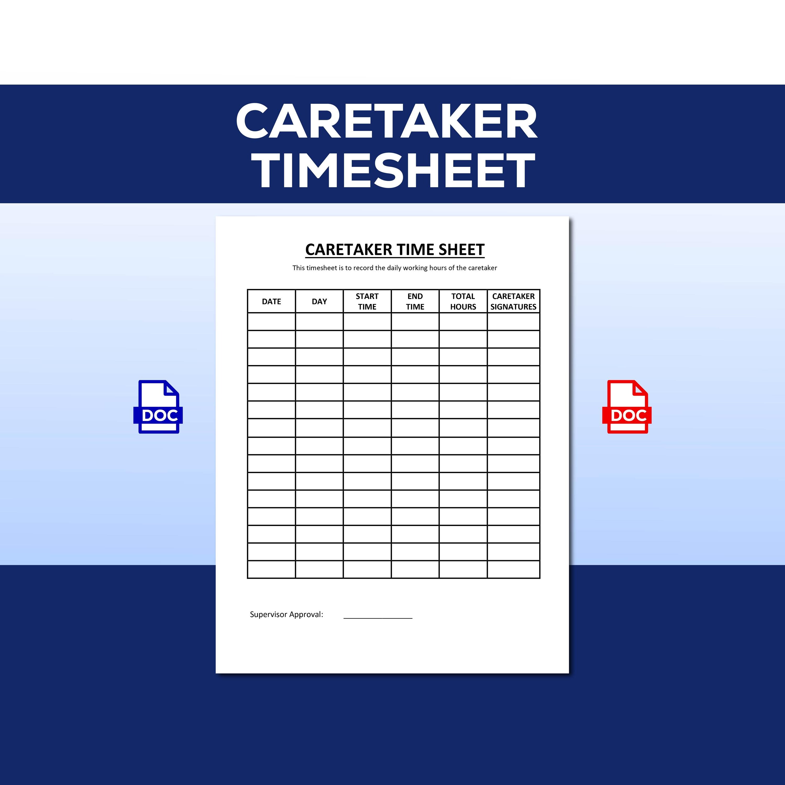 Home Care Timesheet - Etsy