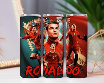 Kampioen voetballer Tumbler Wrap, png PNGEgg | Dynamisch Soccer Hero Collage-sublimatieontwerp 20 oz 30 oz, recht en taps toelopend