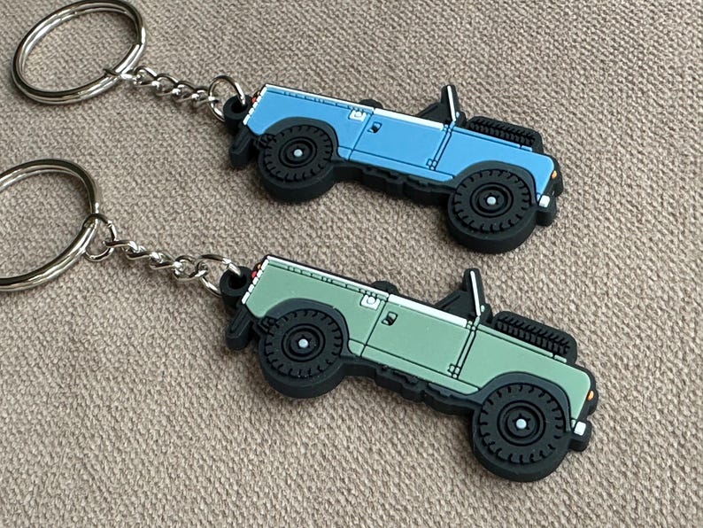 Classic Land Rover Series 1 2 3 Station Wagon Keyring Keychain in Green ...