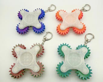Custom Zahnrad Fidget Spinner Schlüsselanhänger