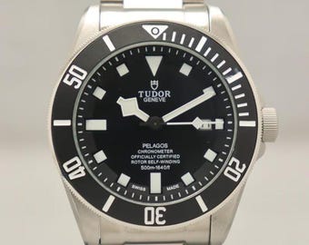Tudor Pelagos Style Dive Watch – Black Dial Stainless Steel Automatic Watch – Luxury Sport Wristwatch for Men