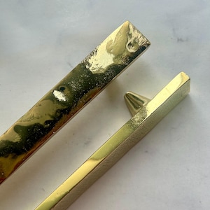 Gold Lange Bar Pulls Silkstone Textur, handgefertigte Aluminium Metall Guss Schrankgriff