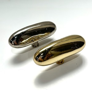 Long Pebble Cabinet Knobs, Aluminum Stone Handles, Modern Luxury Drawer Pulls, Unique Furniture Hardware