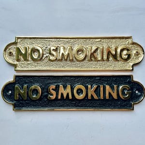 Antique No Smoking Sign - Etsy