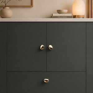 Pebbles Stone Metal Knobs, Modern Drawer Pulls