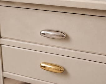 Pebble Stone Cabinet Knob, Modern Luxury Drawer Pulls, Minimalist Furniture Hardware