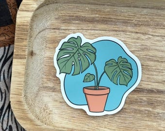 Monstera Plant Vinyl Sticker | 3 inch