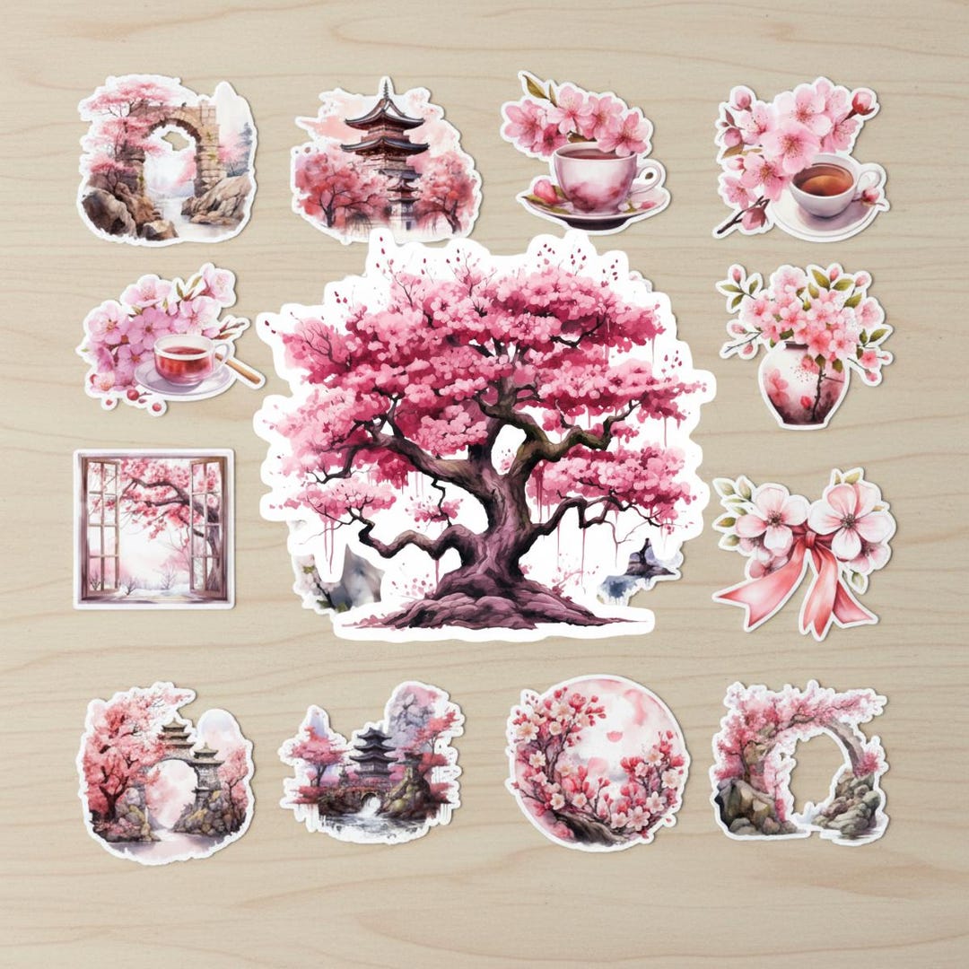 Sakura Blossom Sticker Set | 40 PCS - Etsy