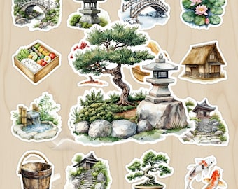 Japanese Countryside Sticker Set | 50 PCS