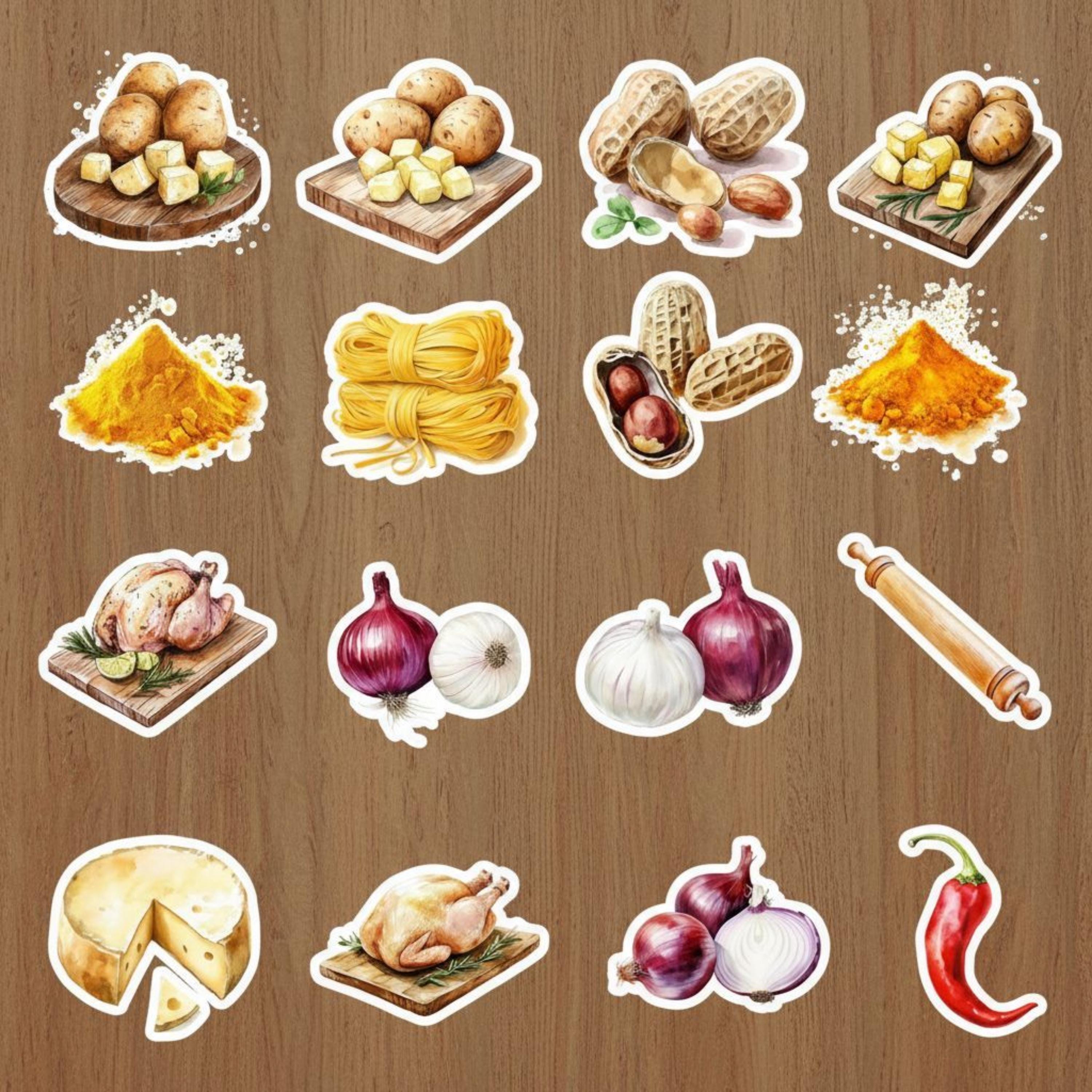 Food Sticker Bundle | 30 - 100 PCS - Etsy