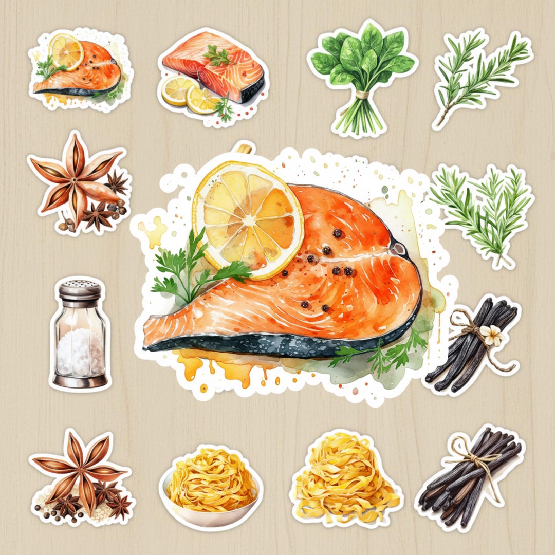 Food Sticker Bundle | 30 - 100 PCS - Etsy