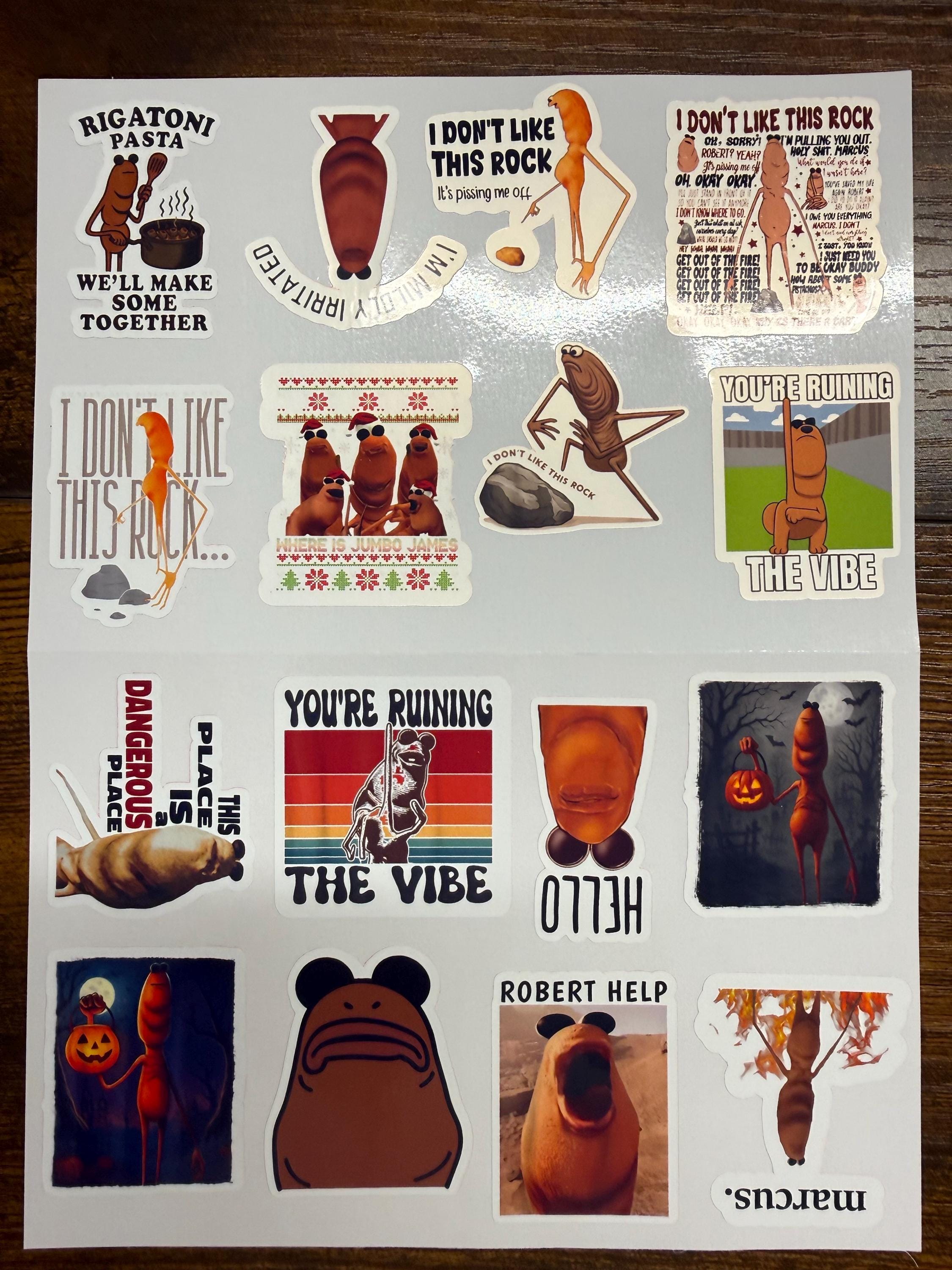Marcus the Worm Sticker Pack • 40+ Funny Meme Stickers - Etsy