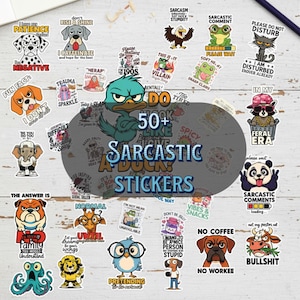 Funny Mental Health Stickers | Sarcastic Humor Designs