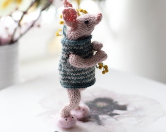 PIGLET DOLL - English Knitting Pattern