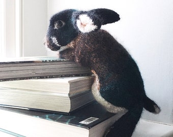 KNITTING PATTERN Black Otter Rex Rabbit