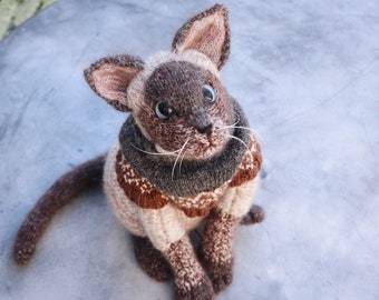 Siamese Cat - knitting pattern