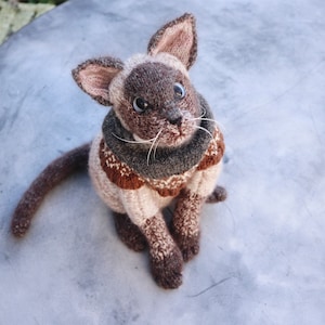 I made a folklore sweater for my friend's cat and it was