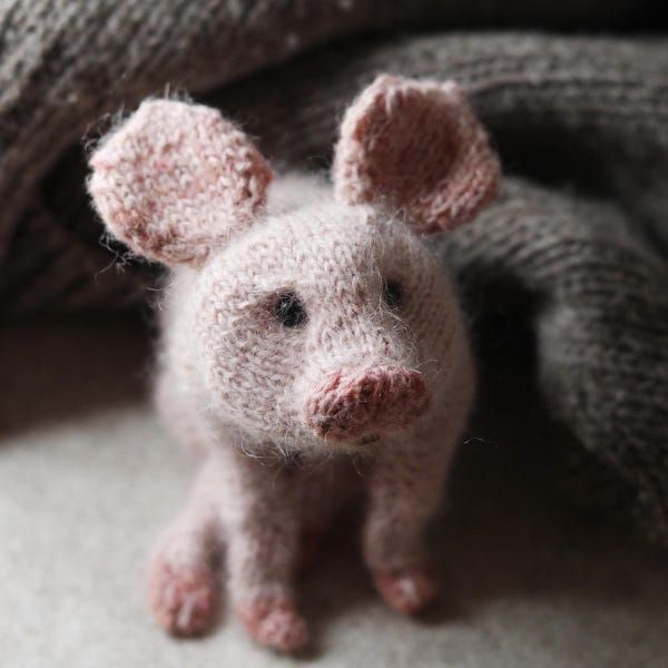 NUEVO PATRÓN DE TEJIDO - Cerdito Bebé