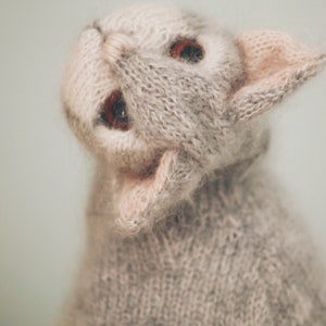 Grey Kitten Calico Cat KNITTING PATTERN image 6