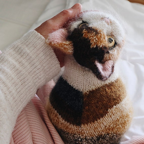 Grey Kitten Calico Cat - KNITTING PATTERN - Etsy