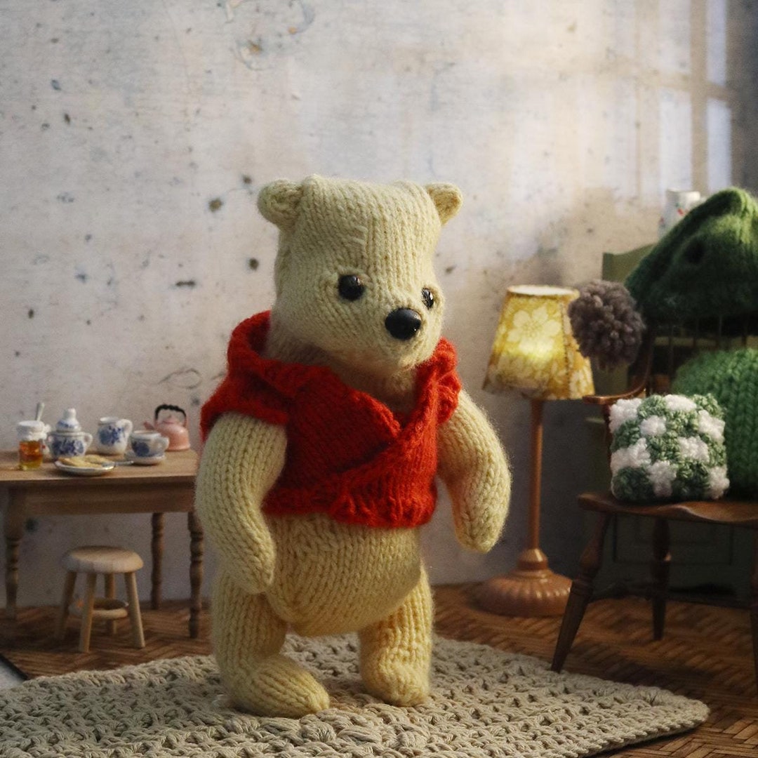 POOH BEAR DOLL English Knitting Pattern Etsy