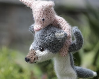 PIGLET and WOLF Knitting Pattern