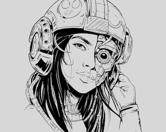 Retrato ciberpunk personalizado a partir de tu foto, arte digital de ciencia ficción futurista, avatar ciberpunk personalizado, regalo único