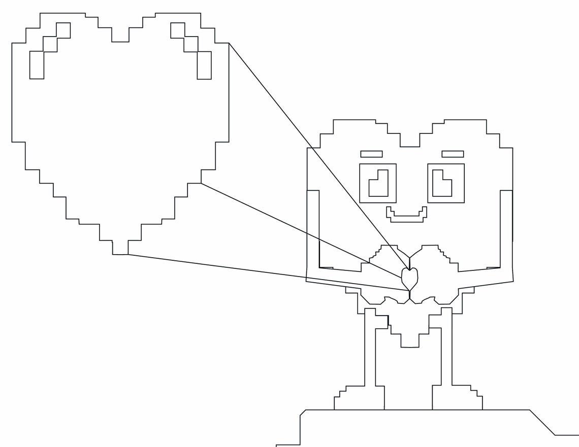 Pixel Heart Paper Puppet Activity Set, Retro 8-bit Craft (digital ...