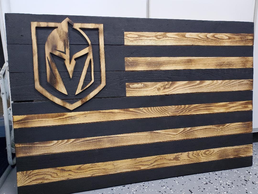 Las Vegas Golden Knights Wood Flag/hockey Flag/wood American -  Norway