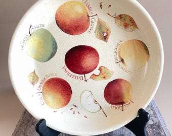 Piatto da portata Marjolein Bastin Hallmark, piatto con decorazione a mela vintage, design botanico cottagecore, 26 cm - Piatto con mela cottagecore