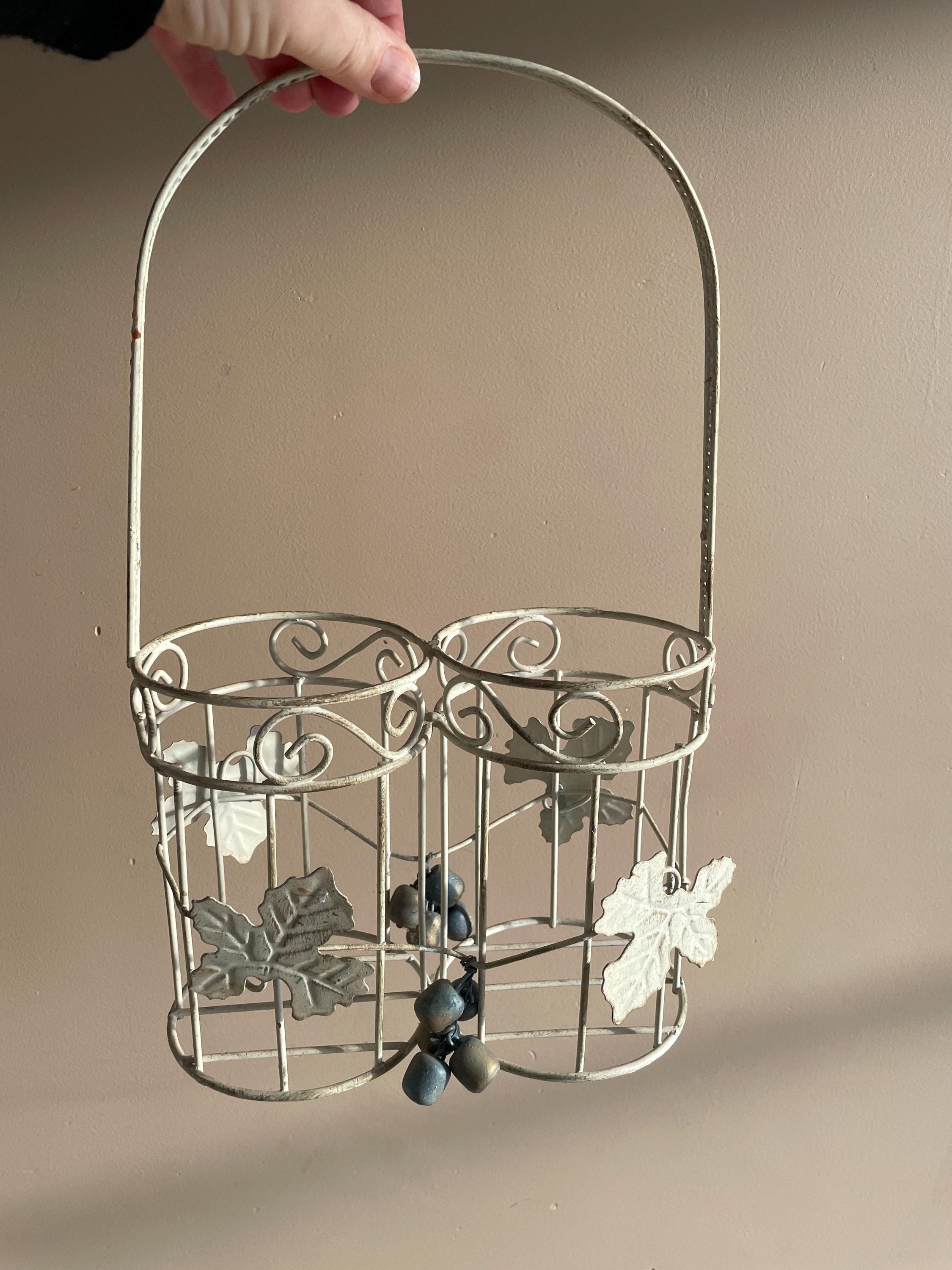 ANCIEN PANIER PORTE bouteille men métal de bistrot vintage déco années