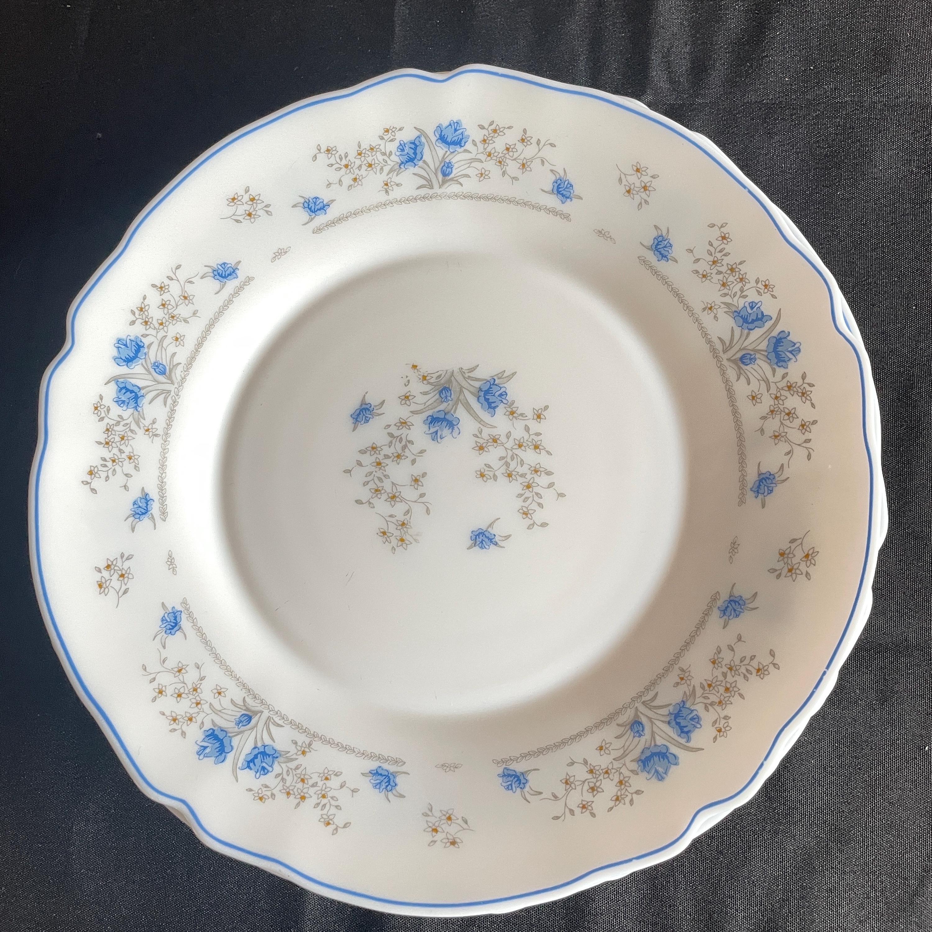 Lot D'assiettes Arcopal - Décor Géométrique Et Fruits - Porcelaine - Occasion
