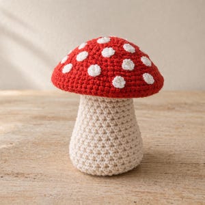 Virkat svampmönster PDF, realistisk amigurumi-svamp, nybörjarvänligt, direkt nedladdning