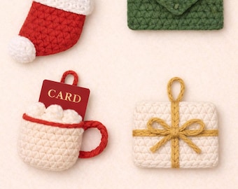 Christmas Crochet Gift Card Holder Pattern Set – Advanced Beginner (PDF Pattern