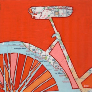 Huntington Beach // Druck, Papier oder Holz - Newport Beach, Laguna, Costa Mesa, Corona del Mar, San Clemente California Holz Kunstblock