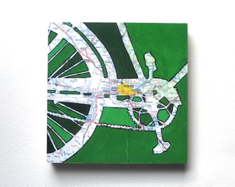 Phoenix // bike print on paper or wood panel -  Scottsdale, Mesa,  Superior, Superstition Wilderness , Arizona bicycle art