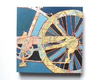 New York City // bike print on paper or wood / NYC, Brooklyn, Manhattan, Central Park  bicycle art