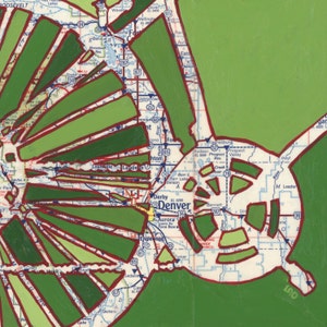 Bicicleta Denver n.° 1: impresión ecológica en papel o madera con imágenes de Aurora, Derby, Englewood, Colorado, arte de Colorado, arte de bicicletas, arte de bicicletas