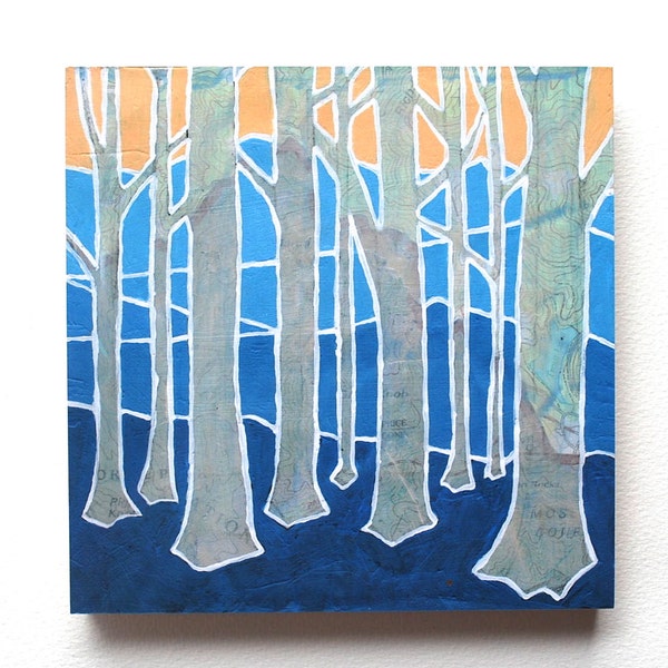 Blue Ridge Trees mounted print - Appalachian Mountains, North Carolina, Blue Ridge Mountains