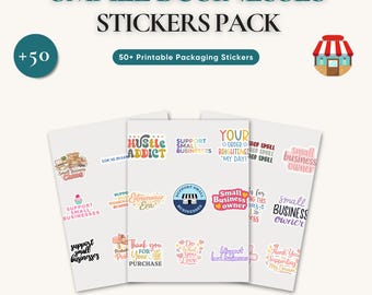 Small Business Stickers Pack | Printable Thank You & Packaging Stickers