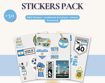 Argentinien Aufkleber • Reise druckbare Aufkleber • Digitaler Download PNG
