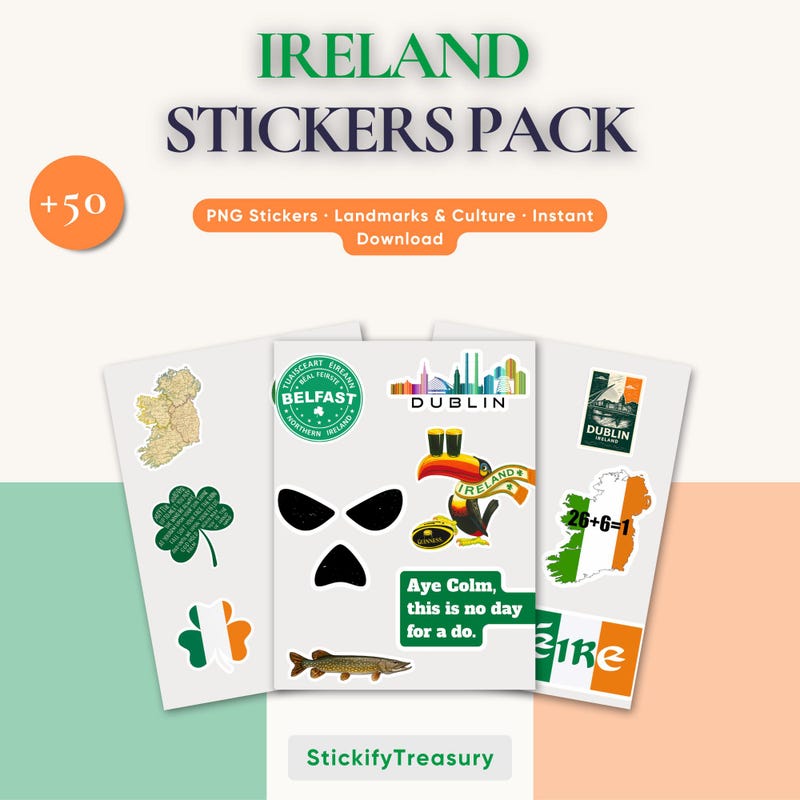 Window Stickers Irish Irish Sticker Packs - Etsy