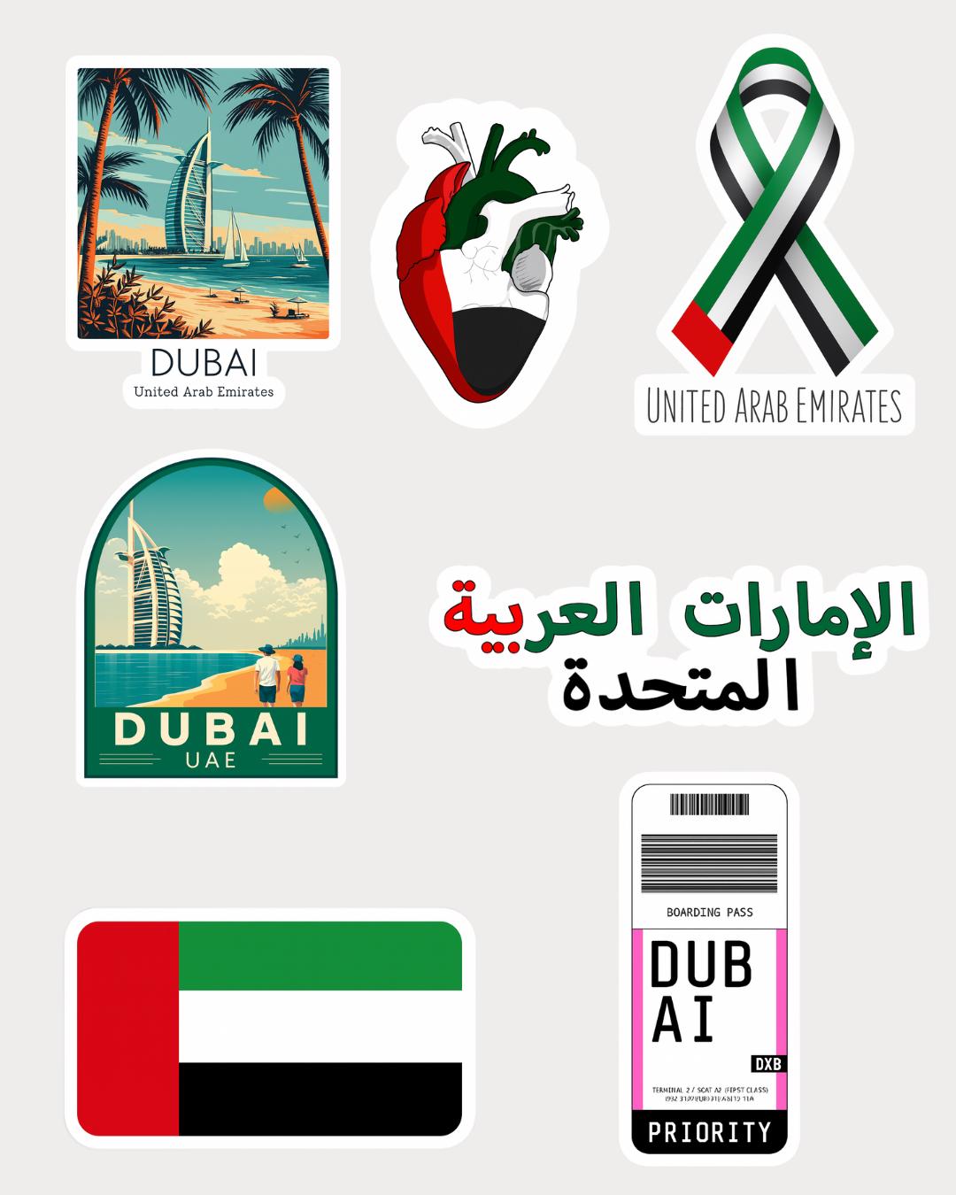 UAE Sticker Pack • Dubai & Abu Dhabi Landmarks • 50+ PNG - Etsy
