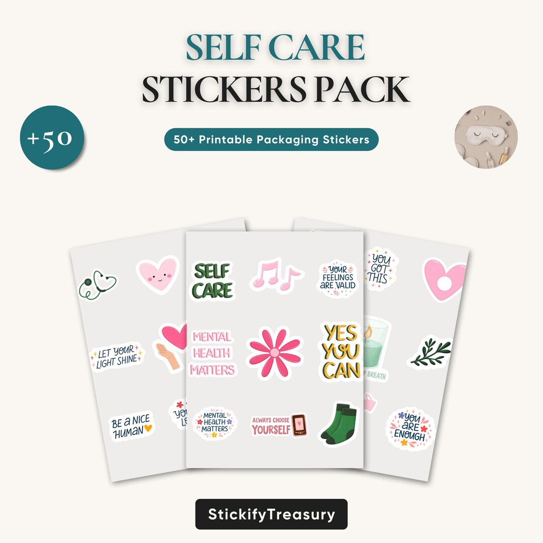 Self Care Sticker Pack – Mental Health & Positive Affirmation Stickers ...